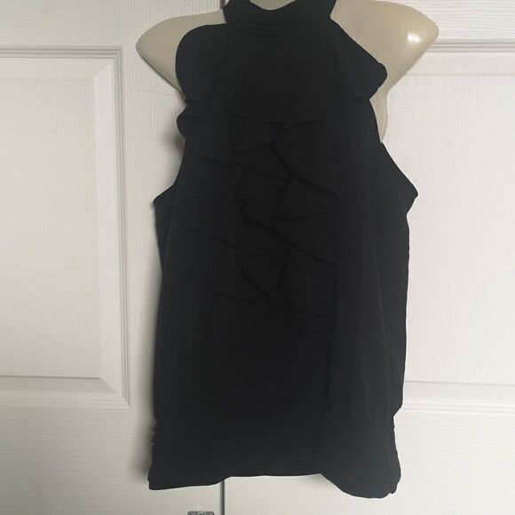 Adiva Ladies Ruffle Pleated Top Black Small 🖤🖤 - Picture 10 of 16